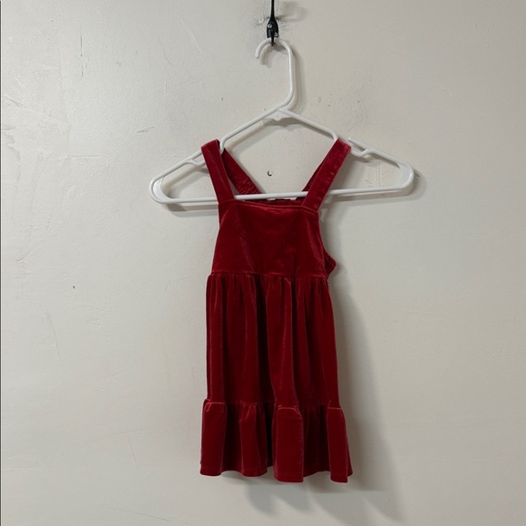 Cat & Jack Red Velvet Jumper Dress - Picture 1 of 2